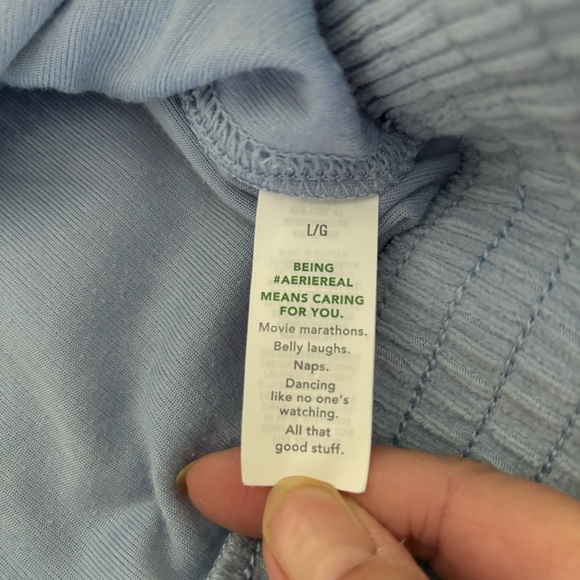 Aerie Groove On Zip Up Crop Jacket Size L Blue - Picture 7 of 14